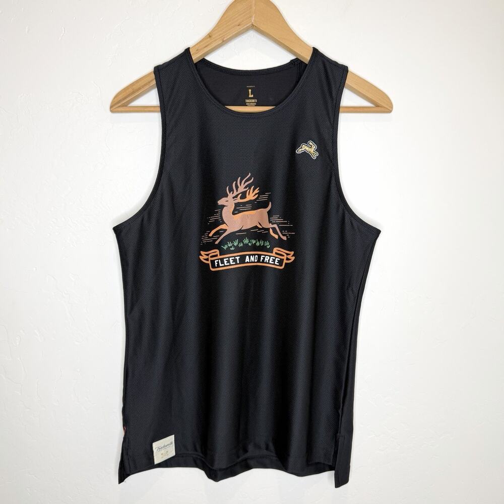 Tracksmith Fleet And Free Van Cortlandt Singlet Tank Top Womens Large Black